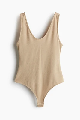 Ribbed Thong Bodysuit