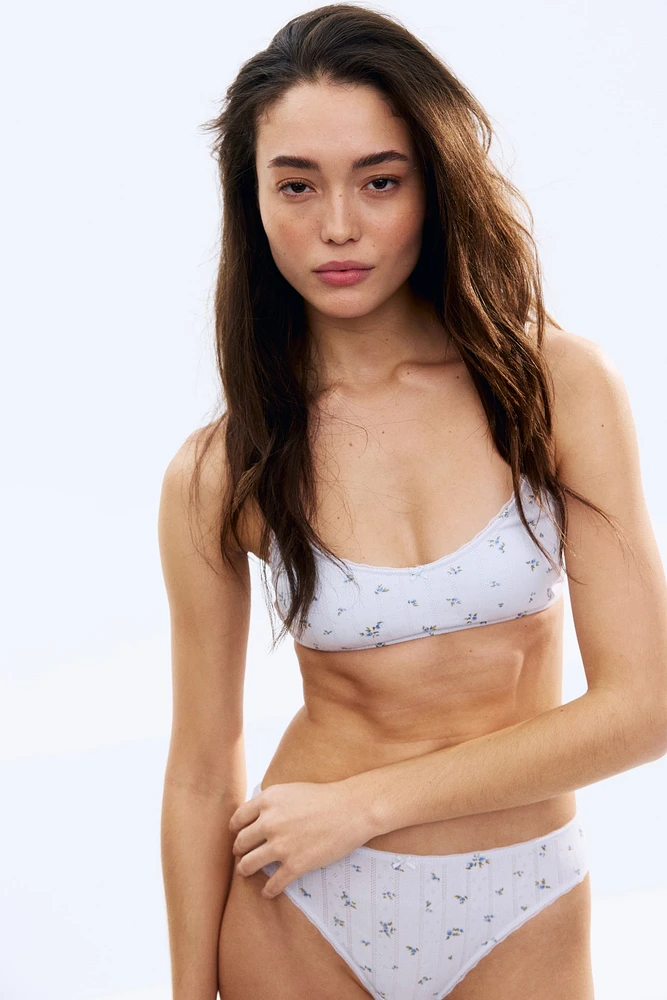 Padded Soft-Cup Pointelle Bra