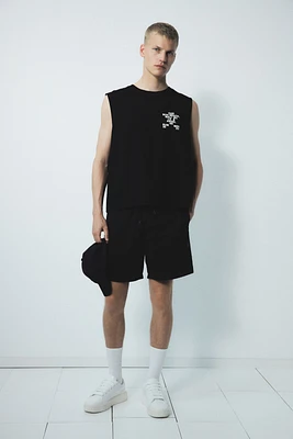 Loose-Fit Printed Tank Top