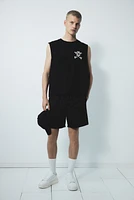 Loose-Fit Printed Tank Top