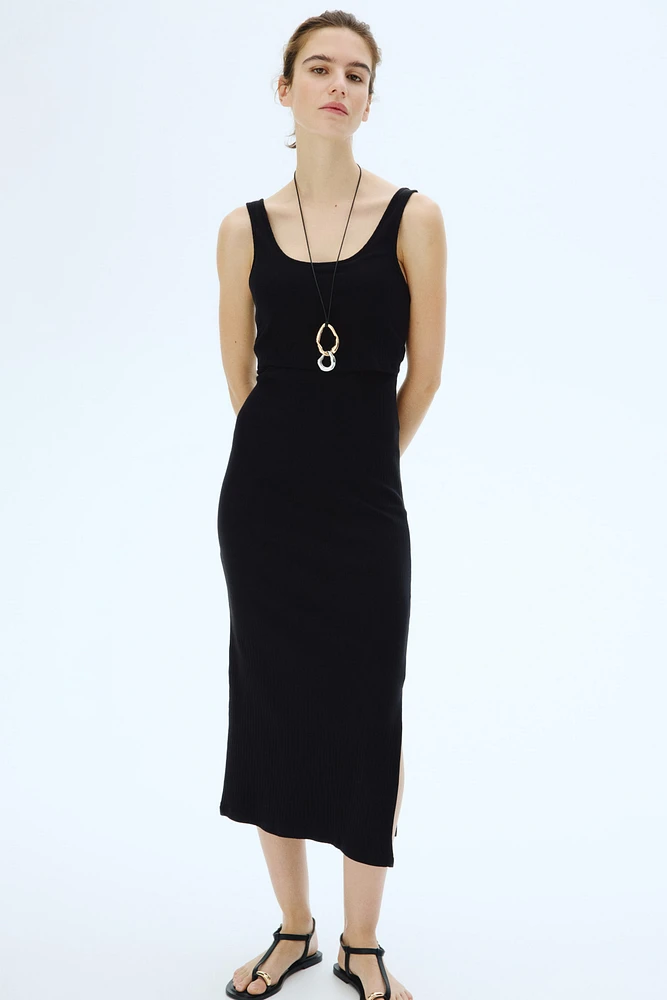 MAMA Ribbed Nursing Dress