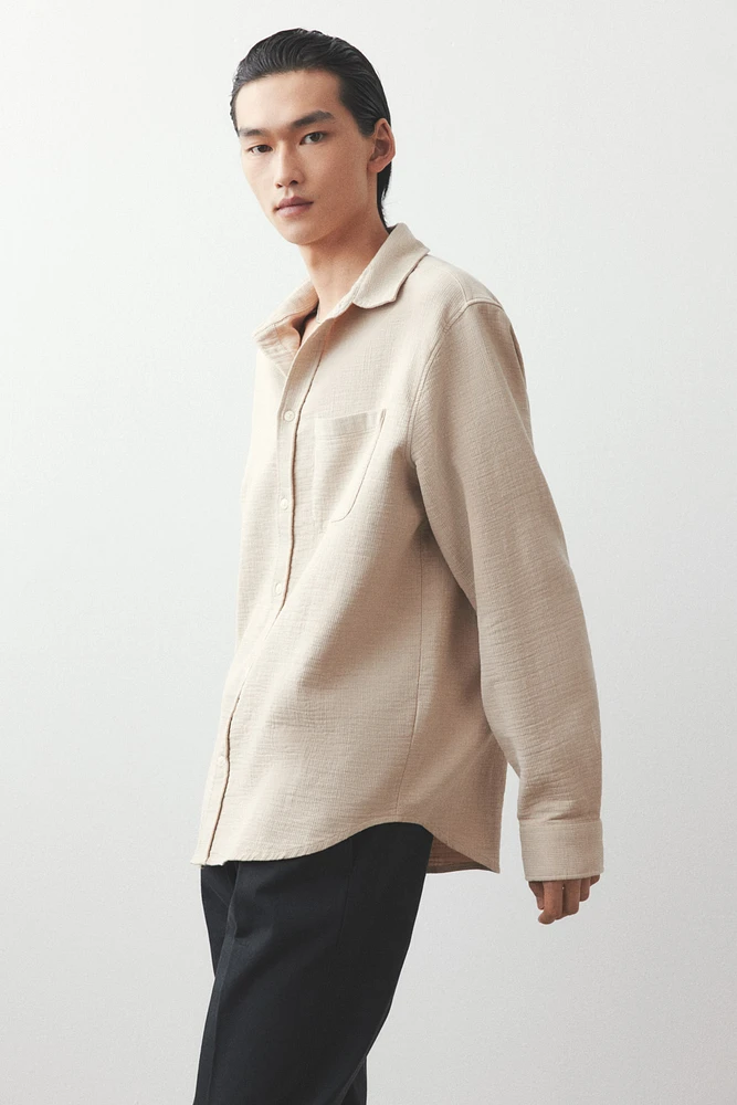 Regular Fit Textured-Weave Shirt