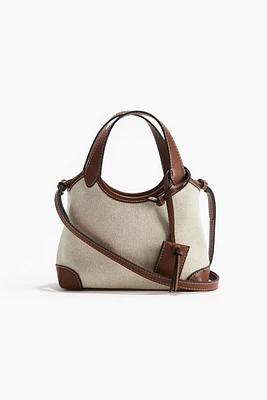 Linen-Blend Crossbody Bag