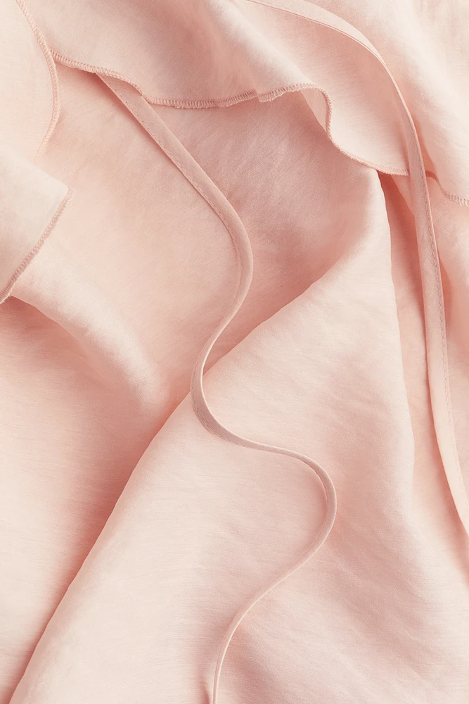 Modal-blend Flounce-trimmed Dress