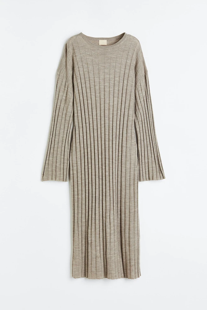 Rib-knit Merino Wool Dress