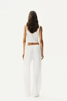 Crinkled Drawstring Pants