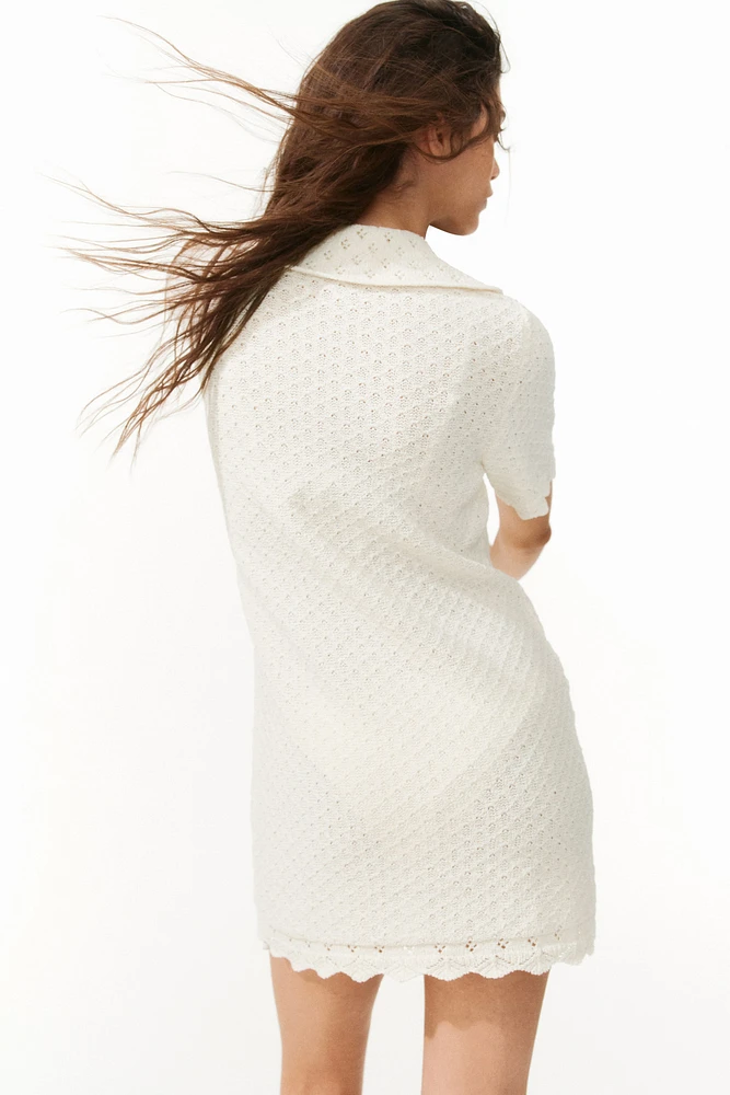 Pointelle-Knit Dress