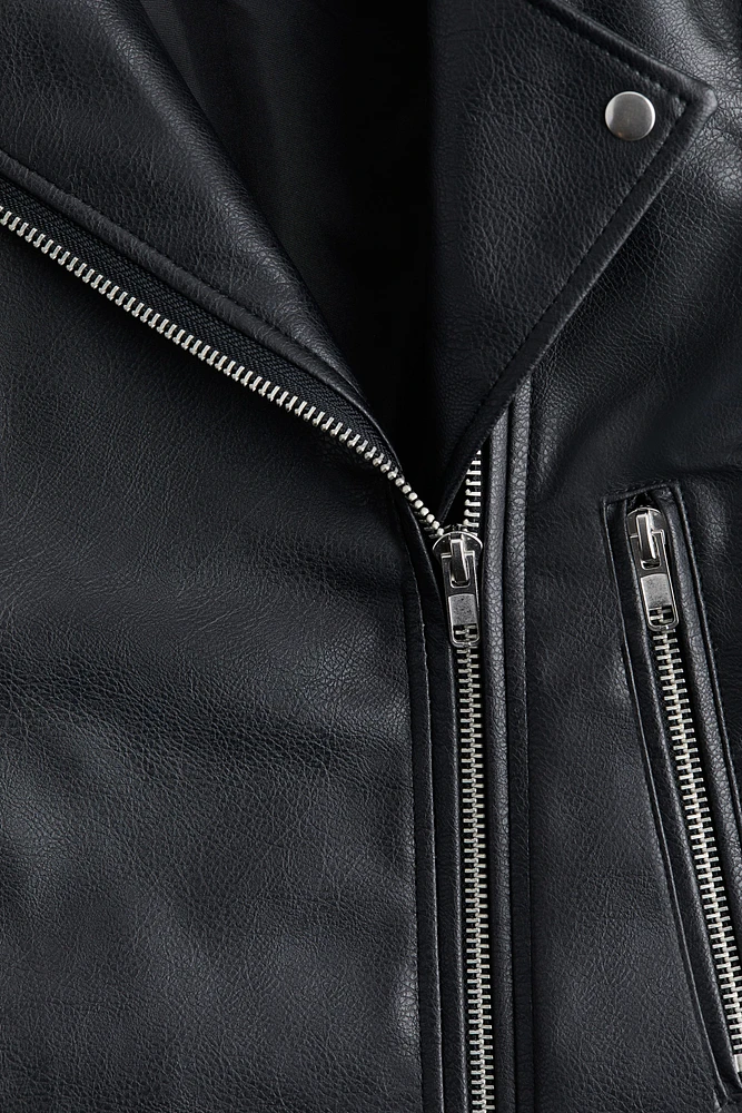 Coated Biker Jacket