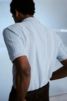 Regular-Fit Pointelle-Knit Polo Shirt