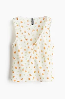 Crinkled Jersey Sleeveless Top