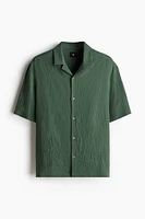 Loose-Fit Crinkled Resort Shirt
