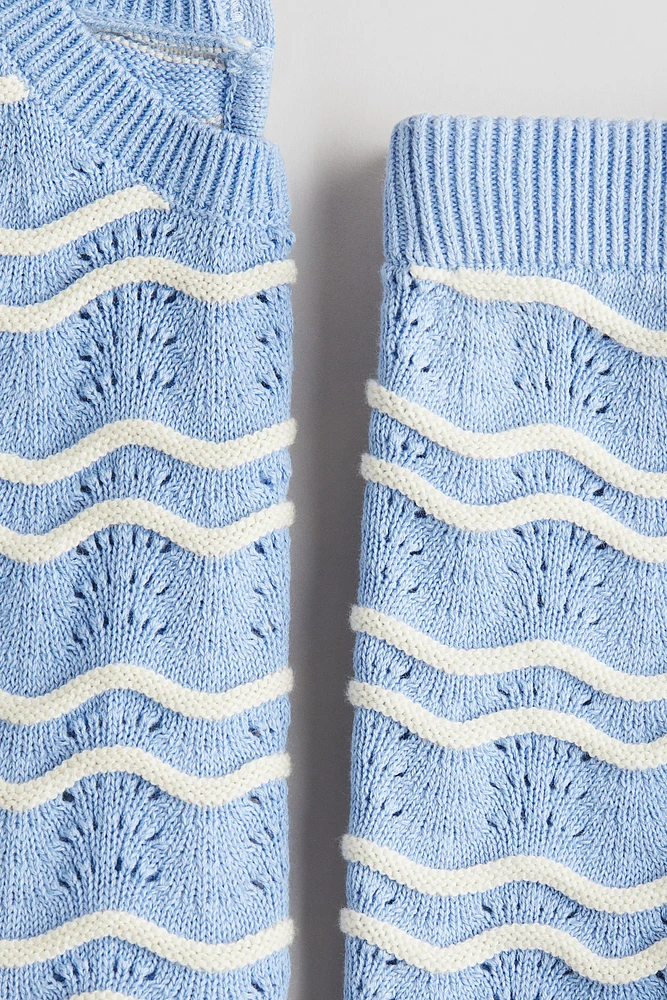 2-Piece Pointelle-Knit Set