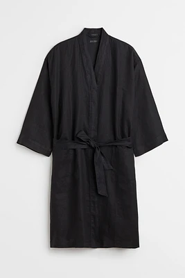 Washed Linen Bathrobe