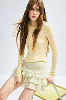 Tiered Mini Skirt