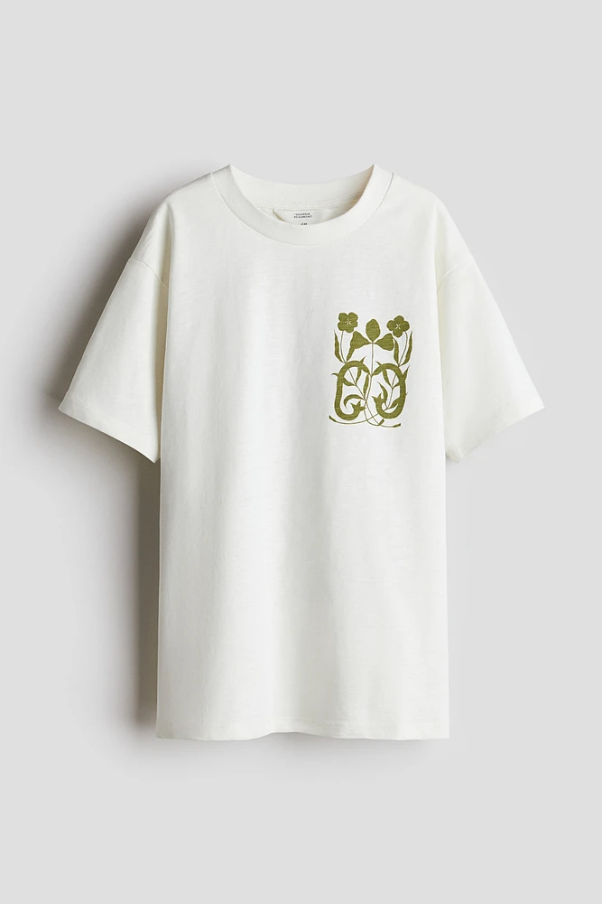 T-shirt en coton imprimé