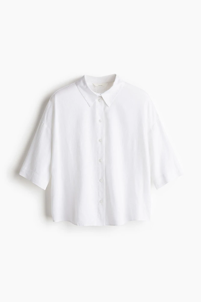 Linen-Blend Shirt