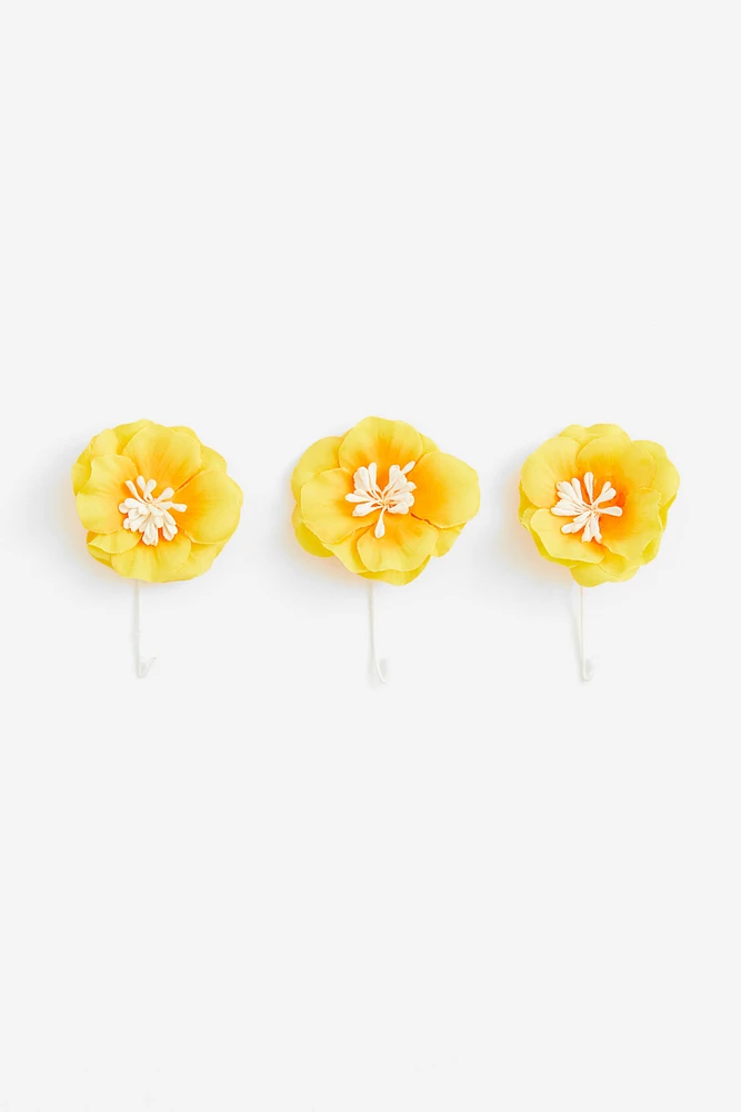 Lot de 3 fleurs décoratives