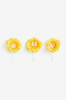 Lot de 3 fleurs décoratives