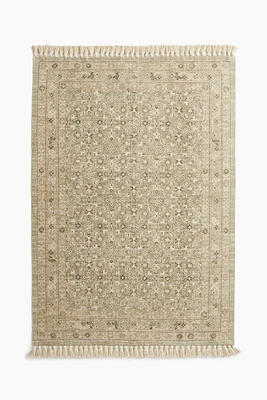 Patterned Rug with Fringe