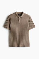 Slim-Fit Textured Jersey Polo Shirt