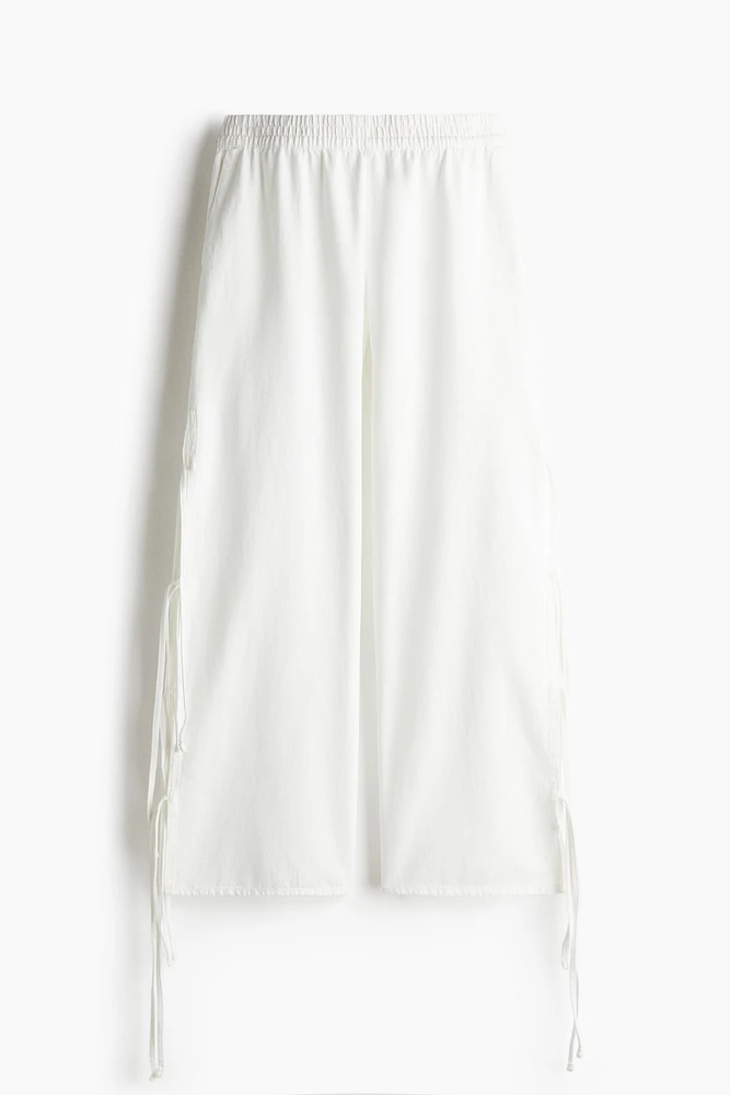 Tie-Detail Pull-On Pants