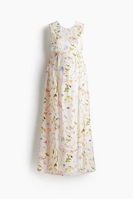 MAMA Long Dress with Bow at Back