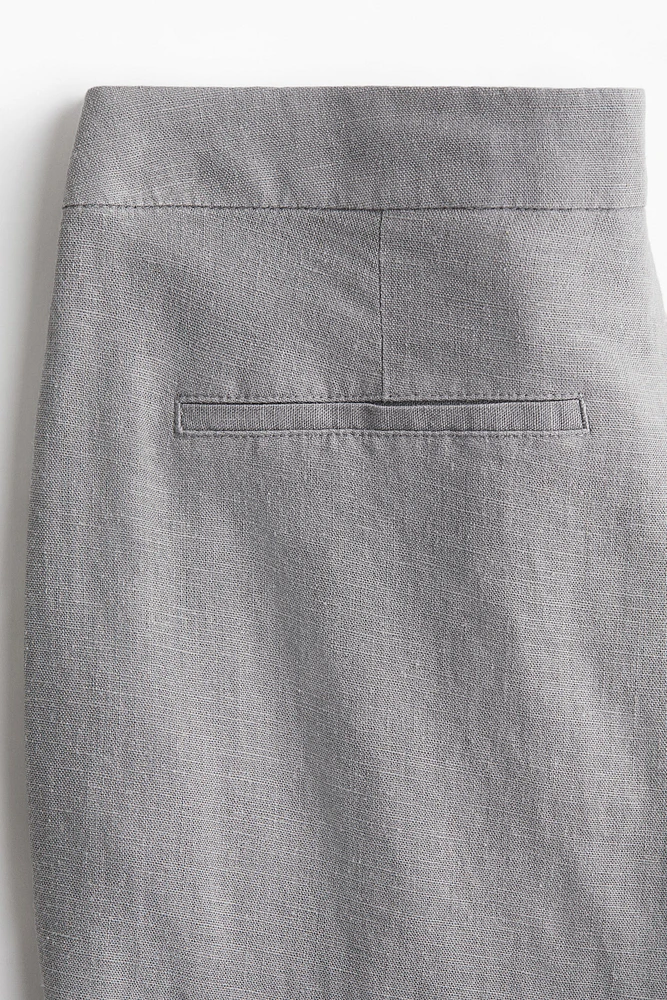 Linen-Blend Dress Pants