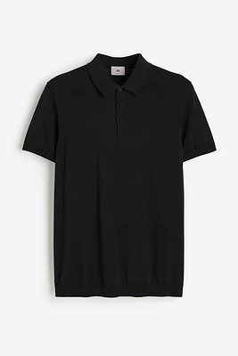 Slim Fit Silk-blend Polo Shirt