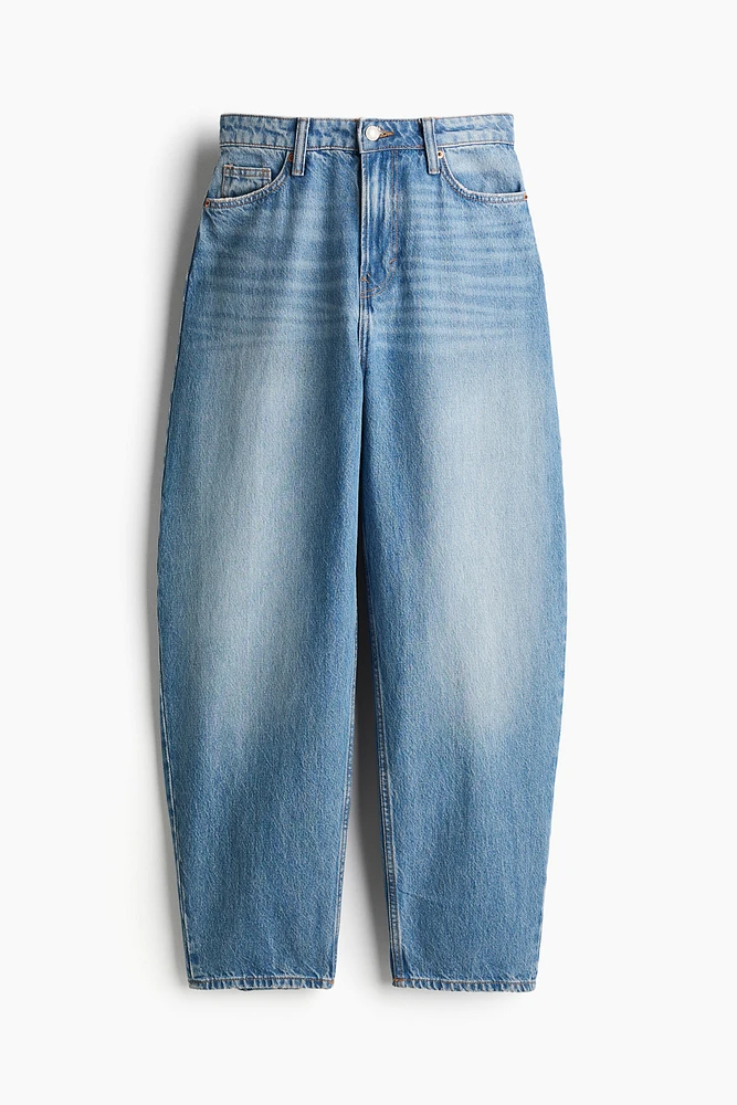 Jean Taille Haute Coupe Tonneau