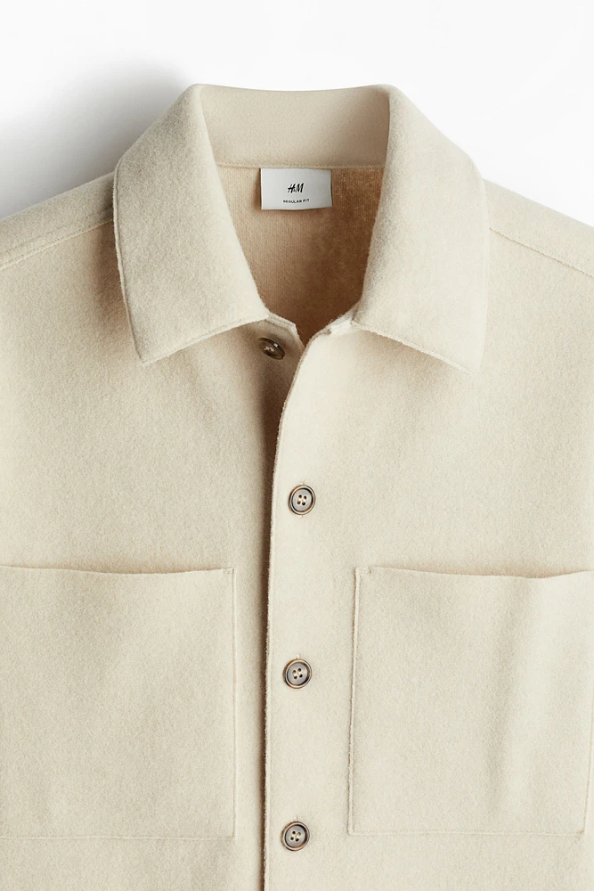 Regular Fit Wool-Blend Overshirt