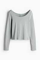 Boat-Neck Cotton Top