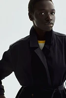 Short Twill Trench Coat