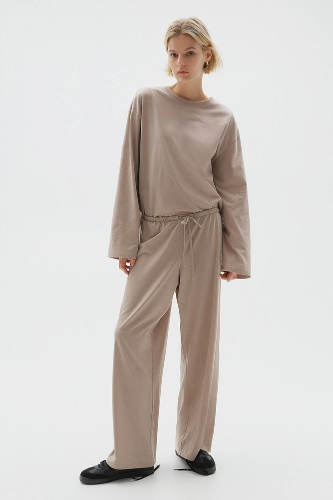 Pantalon en jersey avec cordon de serrage