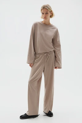 Pantalon en jersey avec cordon de serrage