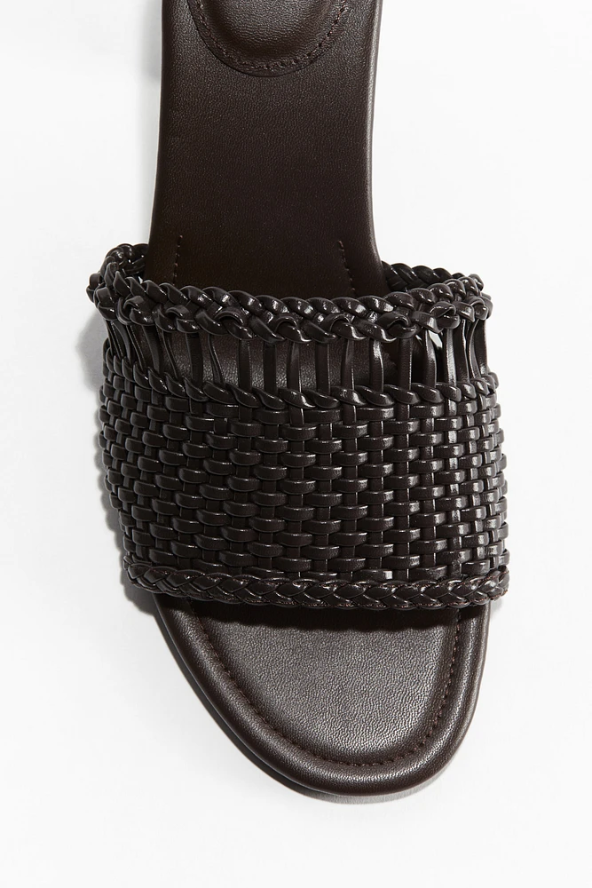 Braided Sandals with Heel