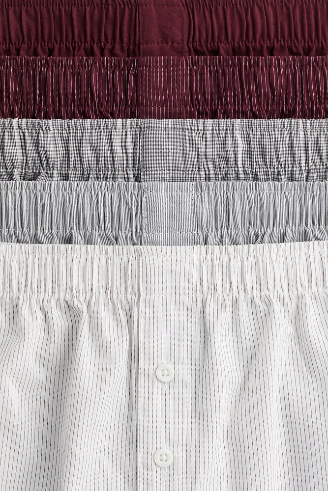 5-pack Woven Cotton Boxer Shorts