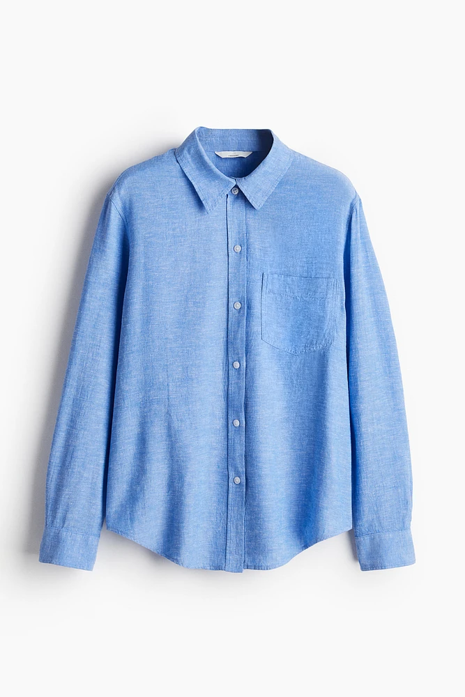 Chemise en lin mélangé