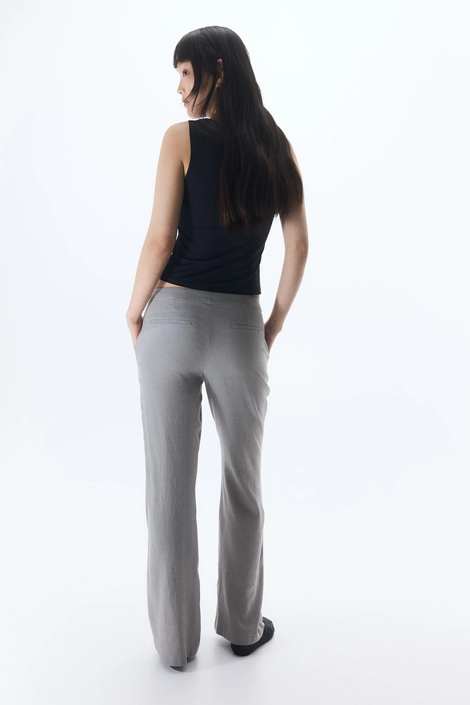 Linen-Blend Dress Pants