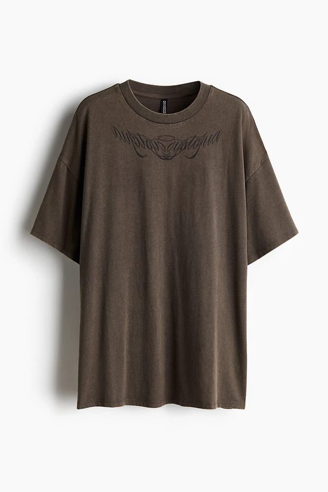 Oversized Motif-detail T-shirt