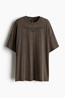 Oversized Motif-detail T-shirt