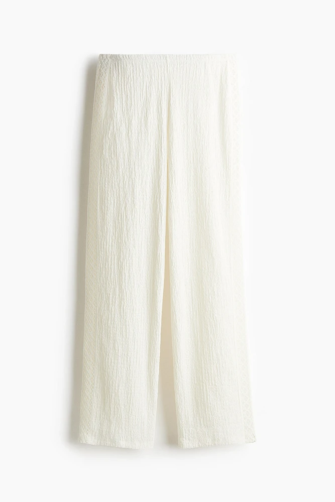 Textured Pull-On Pants