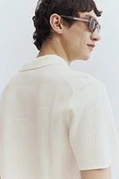 Regular Fit Textured-Knit Polo Shirt