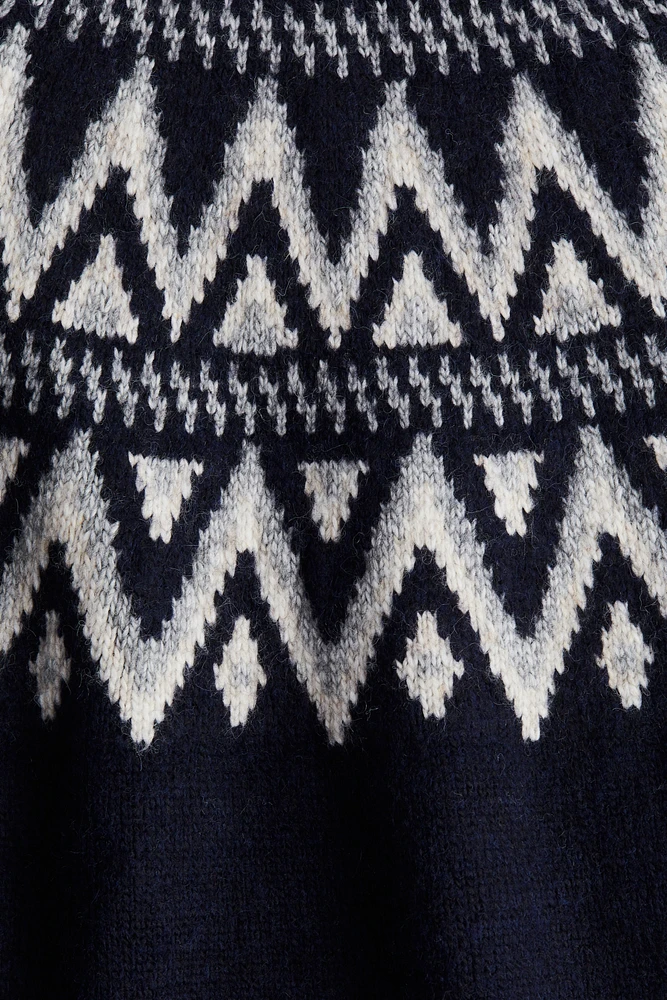 Jacquard-Knit Turtleneck Sweater