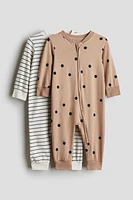 2-pack Cotton Pajama Jumpsuits