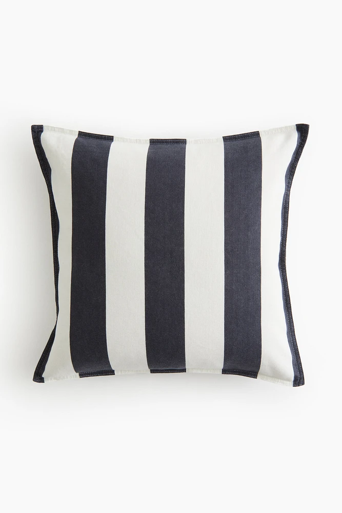 Housse de coussin en lin mélangé