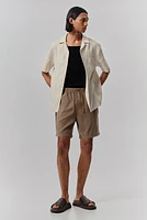Relaxed-Fit Linen-Blend Shorts