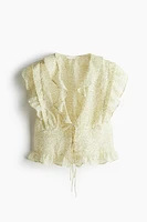 Ruffle-trimmed Blouse