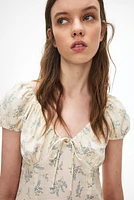 Robe maxi avec détail à nouer