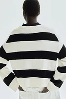 Fine-Knit V-Neck Sweater