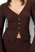 Textured Jersey Top